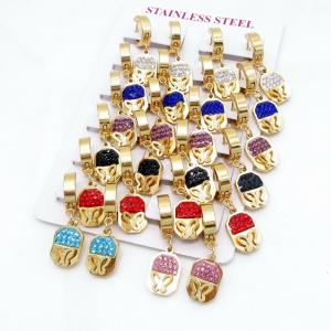 Stainless Steel Stone&Crystal Earring - KE135079-HF