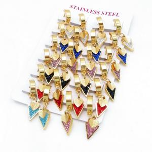 Stainless Steel Stone&Crystal Earring - KE135081-HF