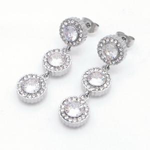 Stainless Steel Stone&Crystal Earring - KE135091-KL