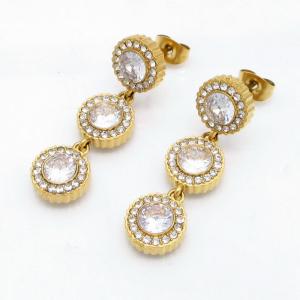 Stainless Steel Stone&Crystal Earring - KE135092-KL