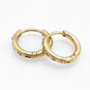Stainless Steel Stone&Crystal Earring - KE135329-QY