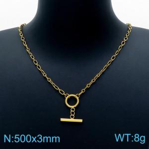SS Gold-Plating Necklace - KE201985-Z