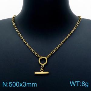 SS Gold-Plating Necklace - KE201986-Z