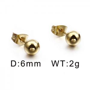 Golden male and female multicolor simple gold bead earrings - KE2797-K