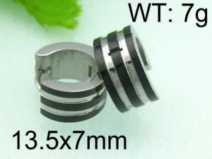 Stainless Steel Black-plating Earring - KE35162-WM