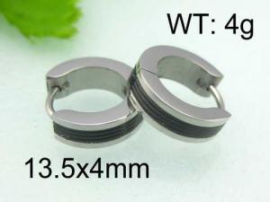 Stainless Steel Black-plating Earring - KE35179-WM