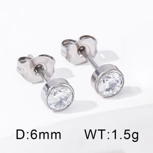 Light luxury round high-end zircon earrings - KE42281-YX
