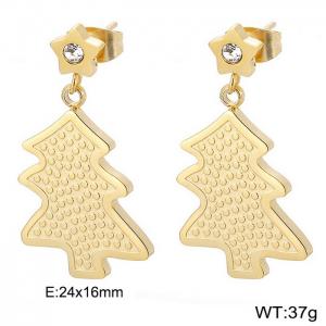 SS Gold-Plating Earring - KE44973-K