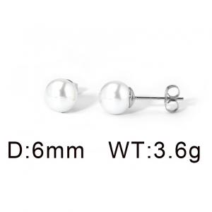 Fashionable and versatile women's pearl earrings - KE46057-ZC