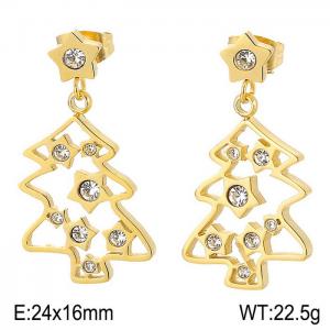 SS Gold-Plating Earring - KE46703-K