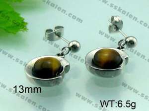 Stainless Steel Stone&Crystal Earring - KE49015-Z