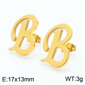 SS Gold-Plating Earring - KE49879-K
