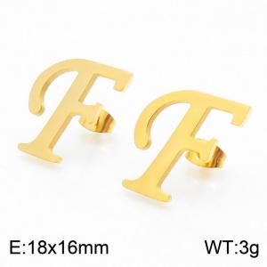 SS Gold-Plating Earring - KE49883-K