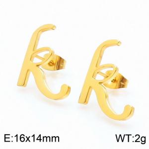 SS Gold-Plating Earring - KE49888-K