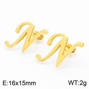 SS Gold-Plating Earring - KE49891-K