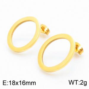SS Gold-Plating Earring - KE49892-K