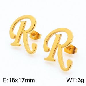 SS Gold-Plating Earring - KE49895-K