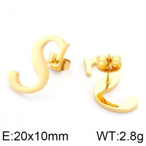 SS Gold-Plating Earring - KE49896-K