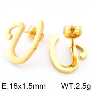 SS Gold-Plating Earring - KE49898-K