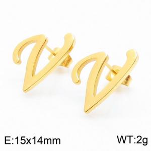 SS Gold-Plating Earring - KE49899-K