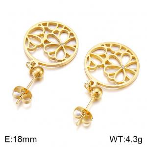 SS Gold-Plating Earring - KE50430-K