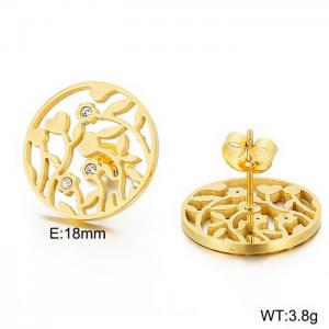 SS Gold-Plating Earring - KE50874-K