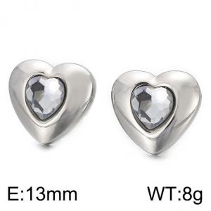 Stainless Steel Stone&Crystal Earrings - KE51431-Z