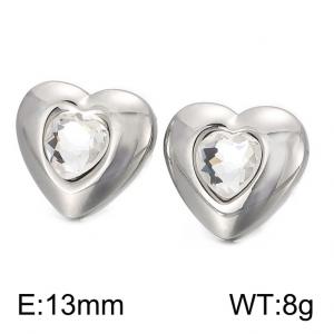 Stainless Steel Stone&Crystal Earrings - KE51434-Z