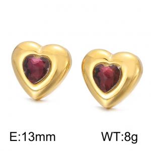 SS Gold-Plating Earrings - KE51439-Z