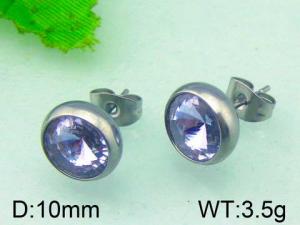 Stainless Steel Stone&Crystal Earrings - KE51591-Z