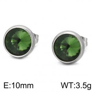 Stainless Steel Stone&Crystal Earrings - KE51592-Z