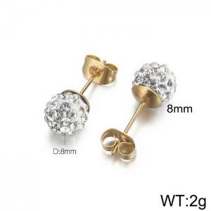 Stainless Steel Stone&Crystal Earring - KE52659-Z