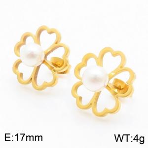 SS Gold-Plating Earring - KE52879-K