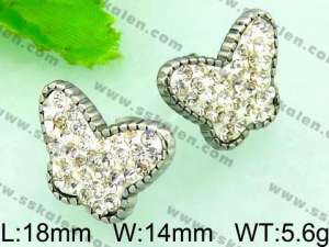 Stainless Steel Stone&Crystal Earring - KE56565-Z