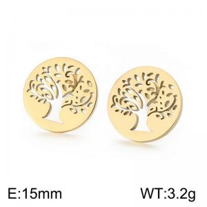  SS Gold-Plating Earring  - KE56571-Z