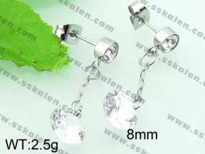 Stainless Steel Stone&Crystal Earring - KE56741-G