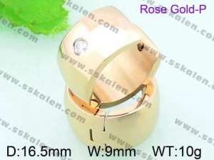 SS Rose Gold-Plating Earring - KE56759-K