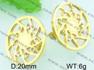 SS Gold-Plating Earring  - KE57079-K