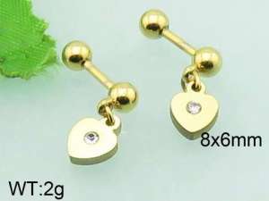 SS Gold-Plating Earring  - KE58773-TSC