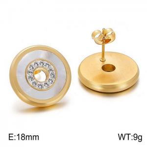 Stainless Steel Stone&Crystal Earring - KE58900-K