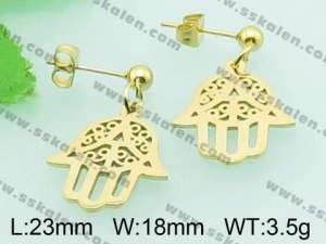 SS Gold-Plating Earring - KE59235-Z