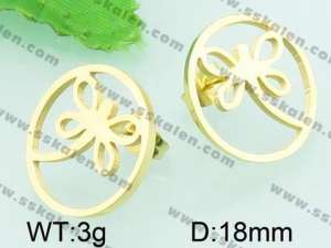 SS Gold-Plating Earring - KE59249-K