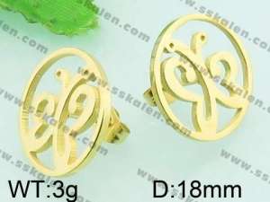 SS Gold-Plating Earring - KE59252-K