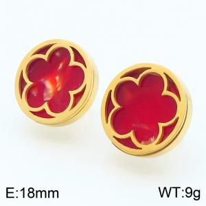 SS Gold-Plating Earring - KE59345-K