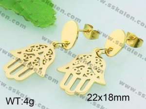 SS Gold-Plating Earring - KE59398-Z