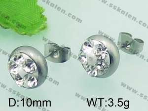 Stainless Steel Stone&Crystal Earring - KE59938-Z