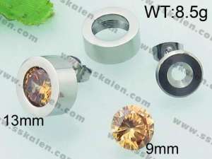 Stainless Steel Stone&Crystal Earring - KE60094-K