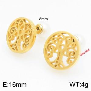 SS Gold-Plating Earring - KE60857-Z