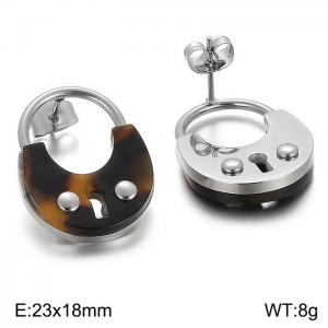 SS Shell Pearl Earrings - KE60937-K