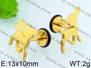 SS Gold-Plating Earring - KE61482-TSC